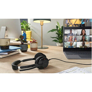 Jabra Auriculares Evolve2 50 MS Stereo, Alámbrico, USB C, Negro