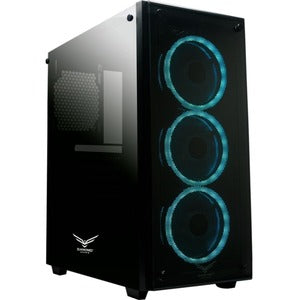 Gabinete Naceb Player, Midi-Tower, ATX/Micro-ATX/Mini-ITX, USB 2.0/3.0, sin Fuente, 3 Ventiladores Instalados, Negro