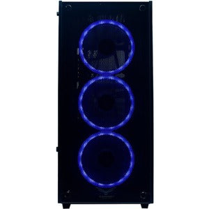 Gabinete Naceb Player, Midi-Tower, ATX/Micro-ATX/Mini-ITX, USB 2.0/3.0, sin Fuente, 3 Ventiladores Instalados, Negro