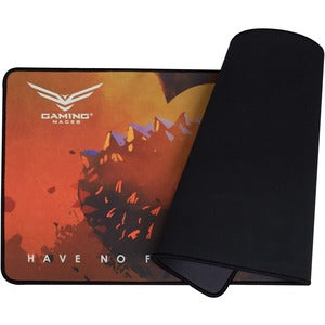 Mousepad Naceb Wizard XL, 80 x 30cm, Grosor 4mm, Negro/Naranja