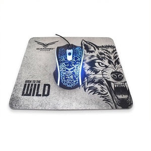 Mouse Gamer Naceb Óptico NA-632 + Mousepad, Alámbrico, USB, 1200DPI, Multicolor