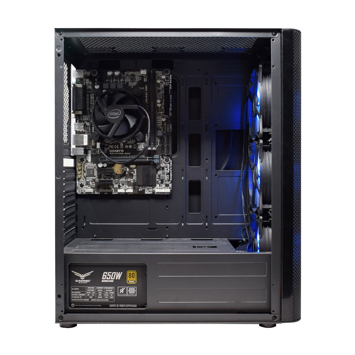 Gabinete Naceb Zed, Midi-Tower, ATX/Micro-ATX/Mini-ITX, USB 2.0/3.0, sin Fuente, 3 Ventiladores Instalados, Negro