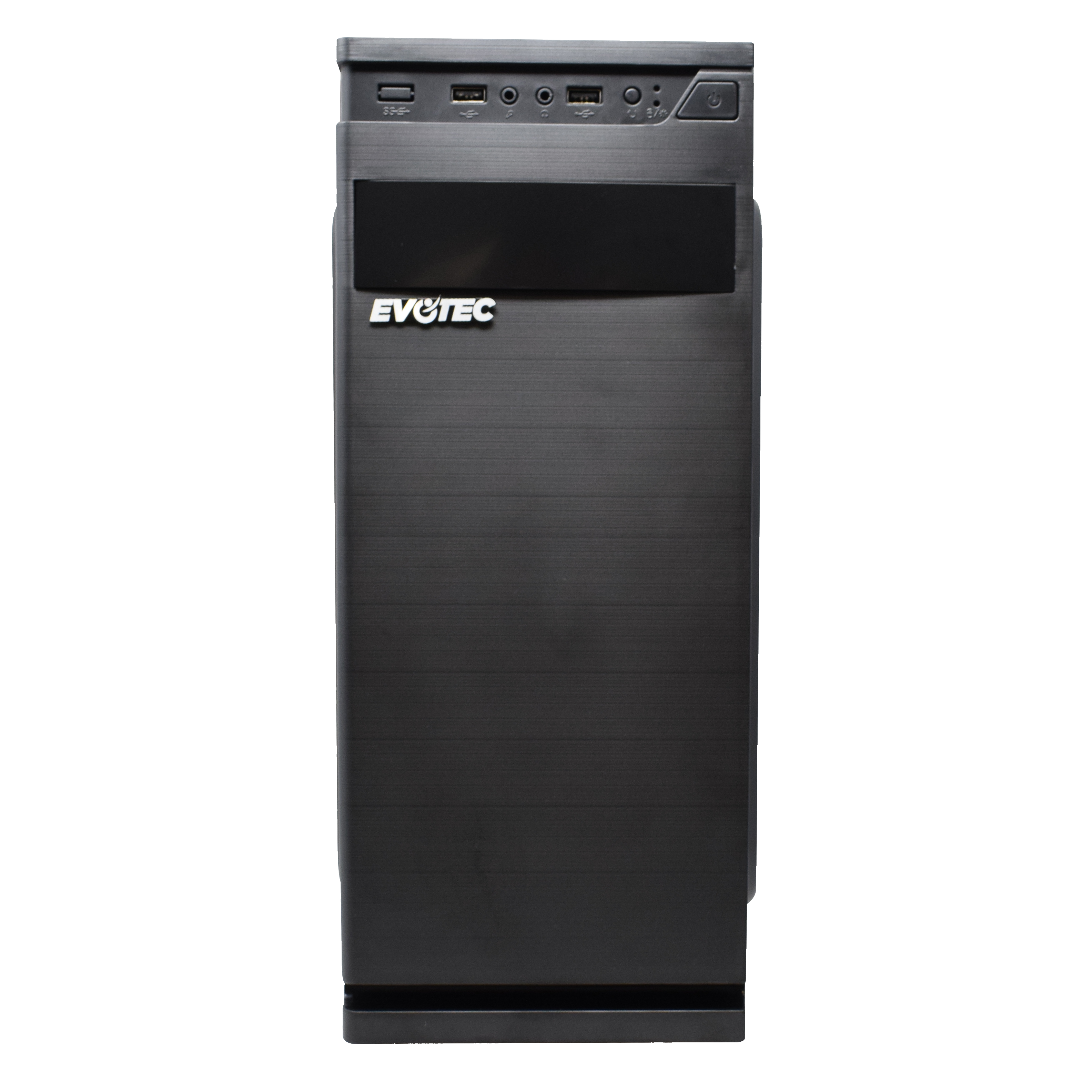 Gabinete Evotec Bardi, Midi-Tower, ATX/Micro-ATX/Mini-ITX, USB 2.0, con Fuente de 600W, 1 Ventilador Instalado, Negro