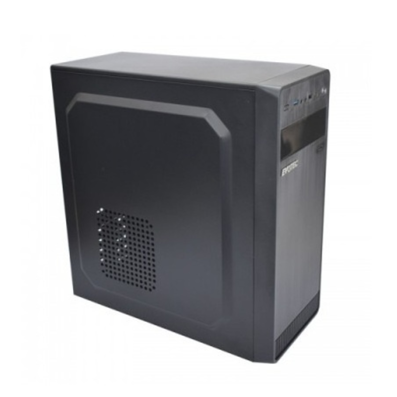 Gabinete Evotec EV-1004, Midi-Tower, ATX/Micro-ATX/Mini-ITX, USB 2.0/3.0, con Fuente de 600W, sin Ventiladores Instalados, Negro